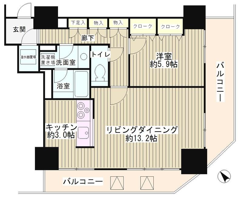 トレステージ目黒203の間取り