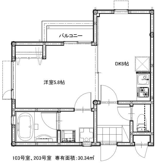 ルーエ下北沢103の間取り