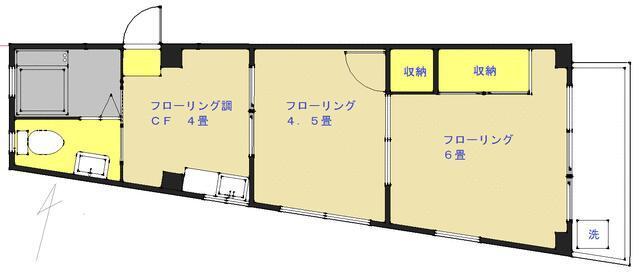 ＫＩＢＥマンション201Bの間取り