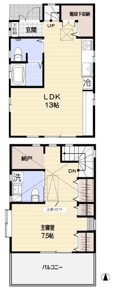 大山町戸建の間取り