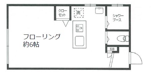 ハイツ太子堂306の間取り