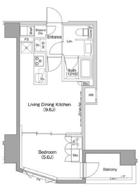 ザ・パークハビオ三軒茶屋210の間取り