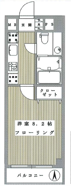 ラピス三軒茶屋203の間取り