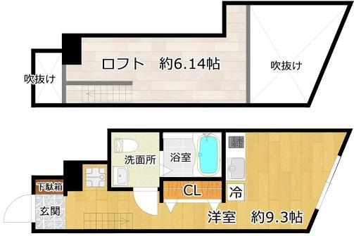 グランジュテ上目黒105の間取り