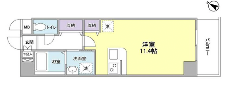 ソリッド大橋1103の間取り