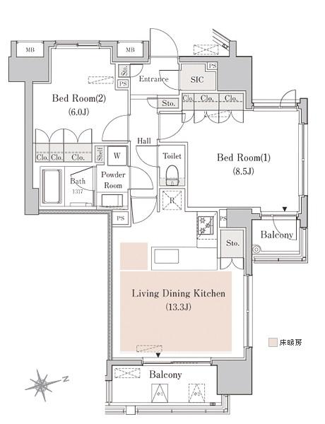 ACOLT代々木公園806の間取り