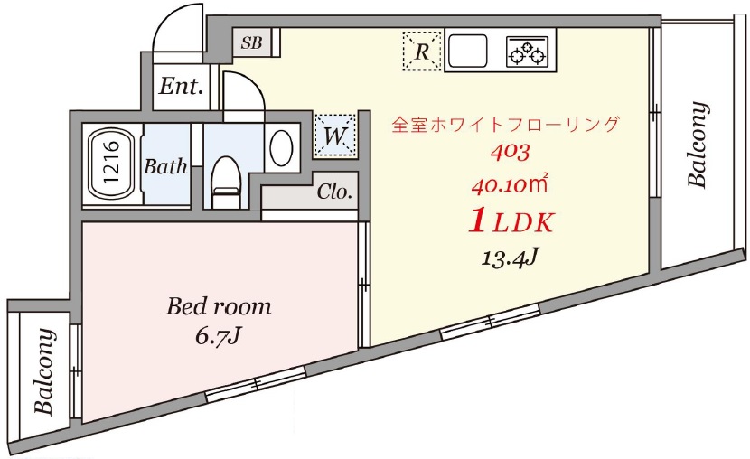 グランドハウス中目黒403の間取り
