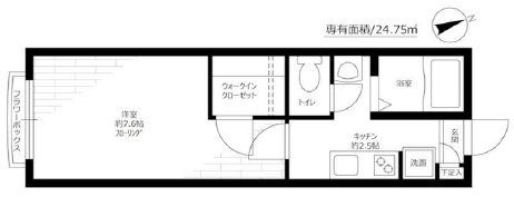 クレール学芸大学205の間取り