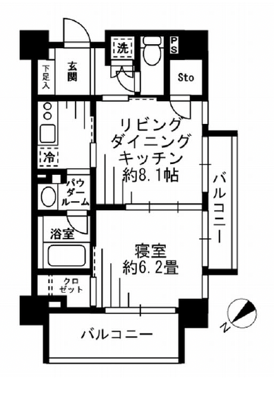 レジディア池尻大橋1203の間取り
