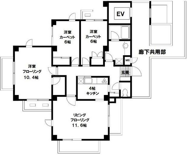 リヴェール下馬501の間取り