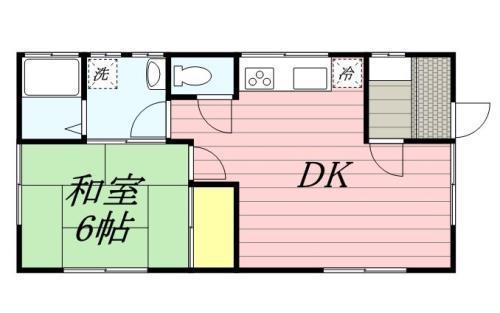 ハイツタナカ１号室の間取り