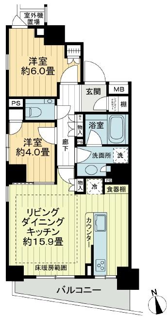 ザ・パークハウス代官山0201の間取り