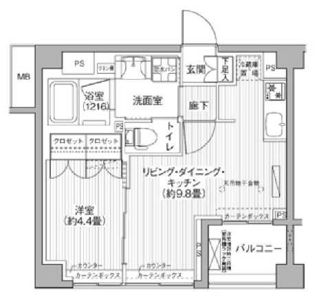 シティカレント目黒学芸大学302の間取り