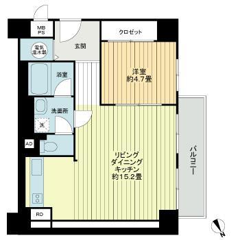 ライオンズマンション池田山304号室の間取り