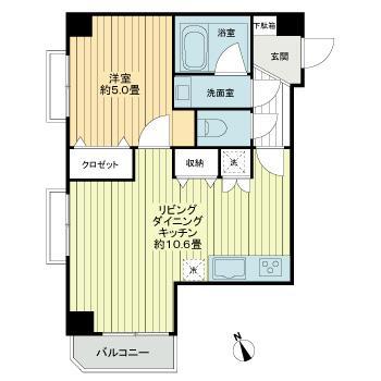 スターハイツ目黒不動前0201の間取り