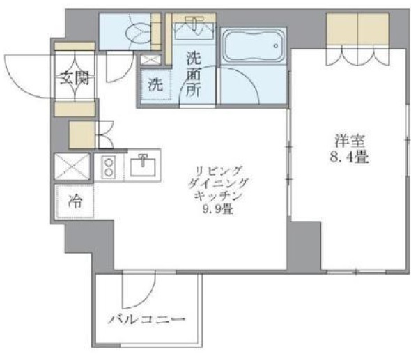 アパートメンツ不動前305の間取り