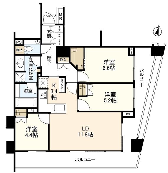 ドレッセ碑文谷206の間取り