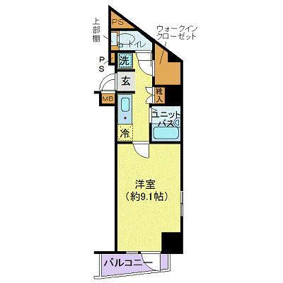 リクレイシア西麻布Ⅱ番館303の間取り