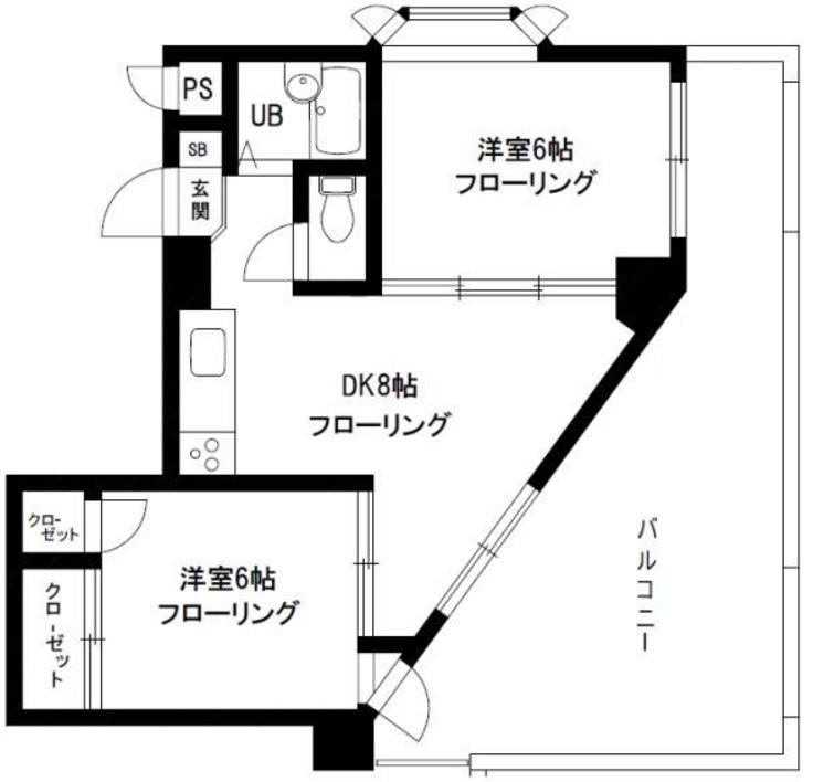 プロスペアー祐天寺第2402の間取り