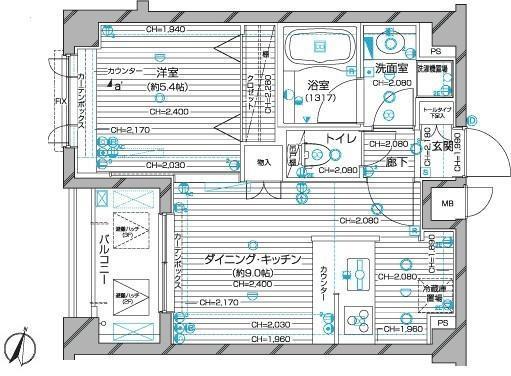 デュオ・スカーラ緑が丘202の間取り