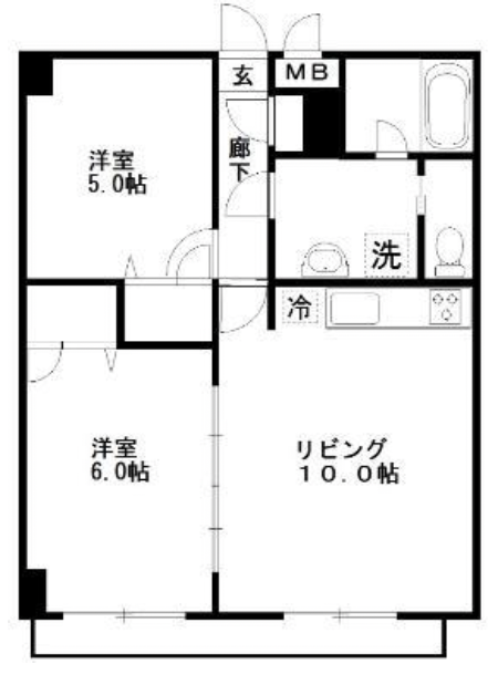 パーシモンハイツ203の間取り
