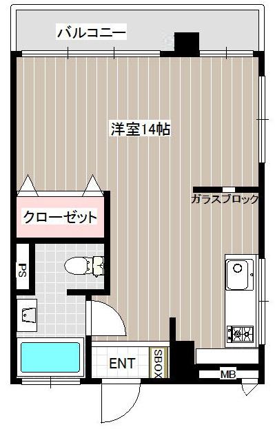 目黒第三コーポ407の間取り