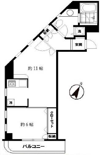 コート鷹番401の間取り