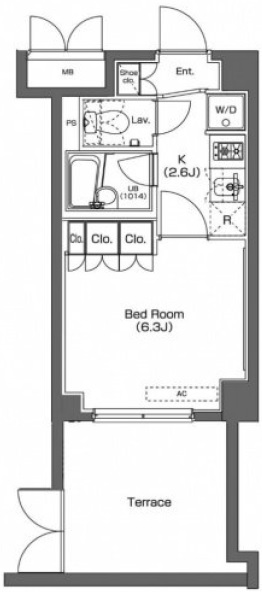 プラウドフラット学芸大学101の間取り
