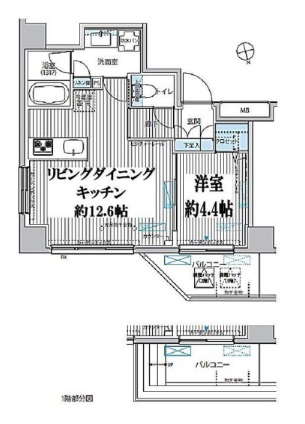 ｃｉｅｌｌｅ自由が丘（シエール自由が丘）202の間取り