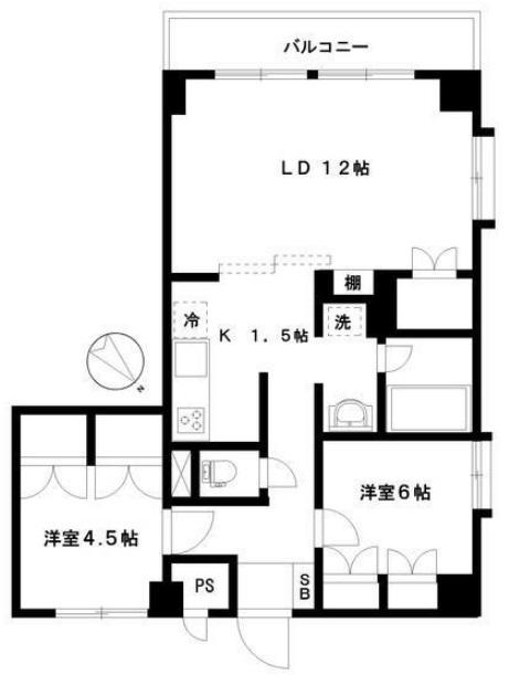 カルム恵比寿305の間取り