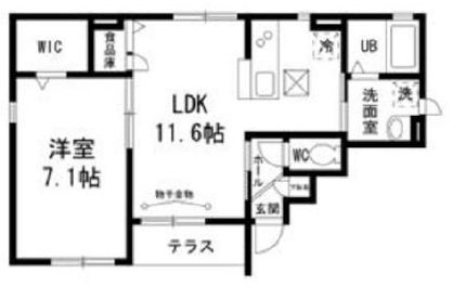 レ・フラール東が丘101の間取り