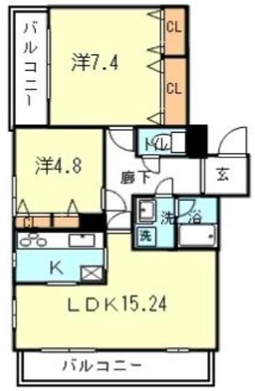 サンロード下馬204の間取り