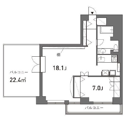 イトーピア南麻布マンション703の間取り