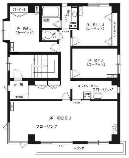 カーサ麻布　西館3Fの間取り