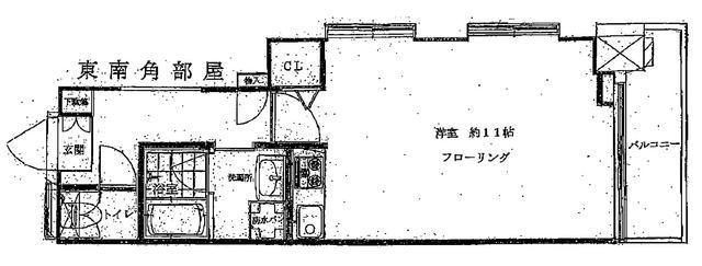 霞町コーポ1106の間取り