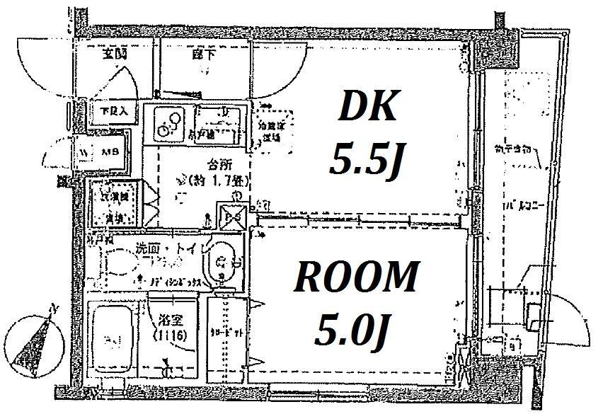 ホームズ用賀Ⅱ101の間取り