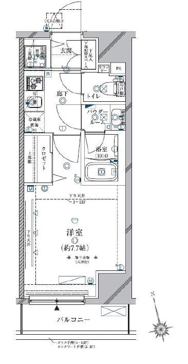 クレイシア三軒茶屋202の間取り