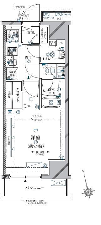 クレイシア三軒茶屋302の間取り