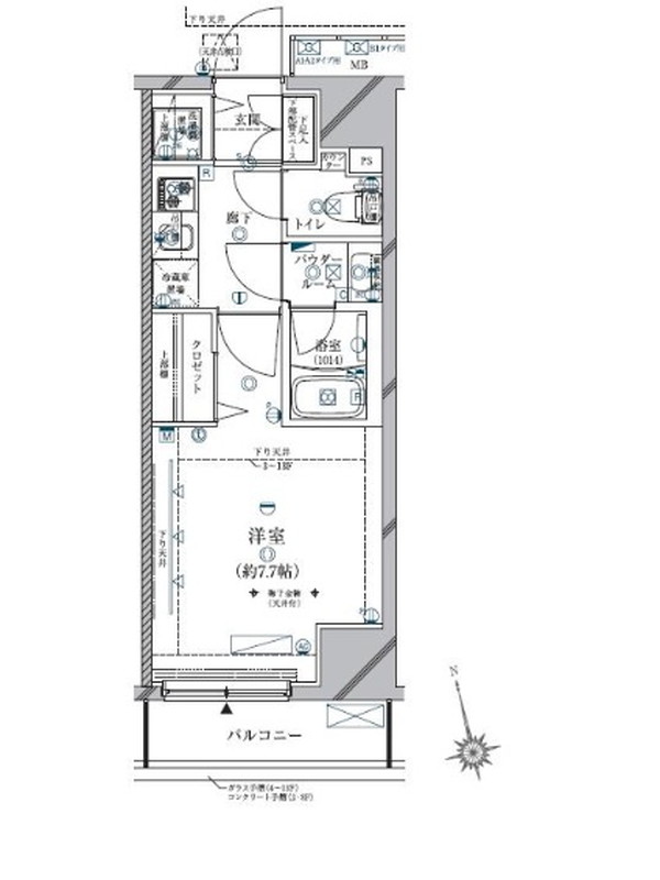 クレイシア三軒茶屋702の間取り