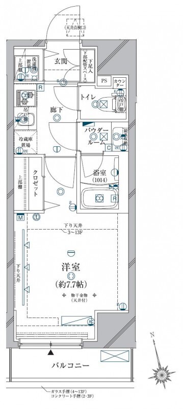 クレイシア三軒茶屋1103の間取り