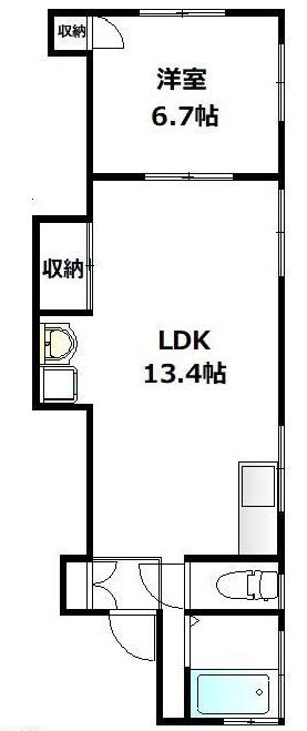 丸金ビル402の間取り