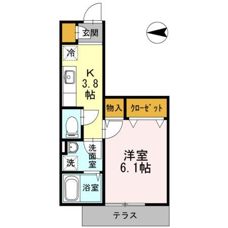 シェソア松陰103の間取り