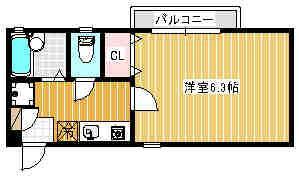 カサベルデ梅丘202の間取り