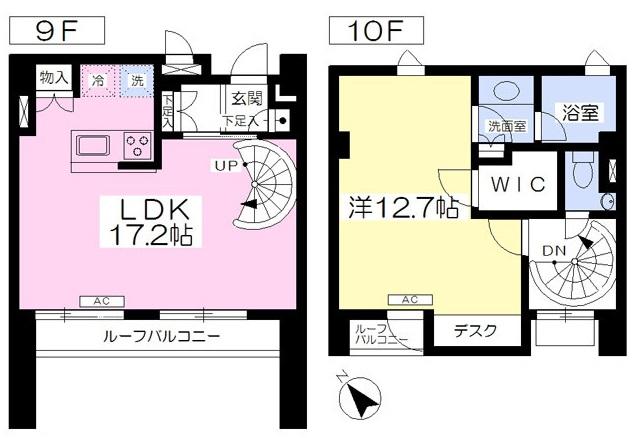 トレディーカーサ恵比寿903の間取り