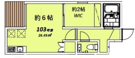 ランドプレックス桜新町103の間取り