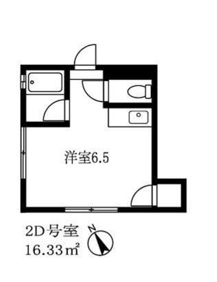 グリーンハウス上野毛2Dの間取り