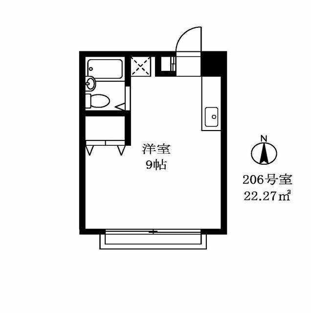 カメリア祐天寺206の間取り