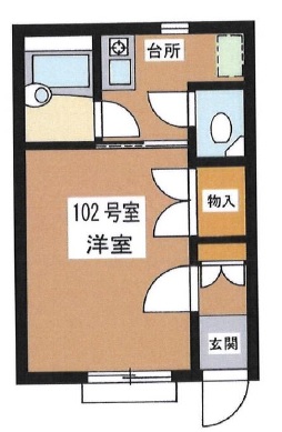 サンピュア祐天寺102の間取り