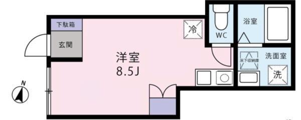 カサベルデ八雲102の間取り