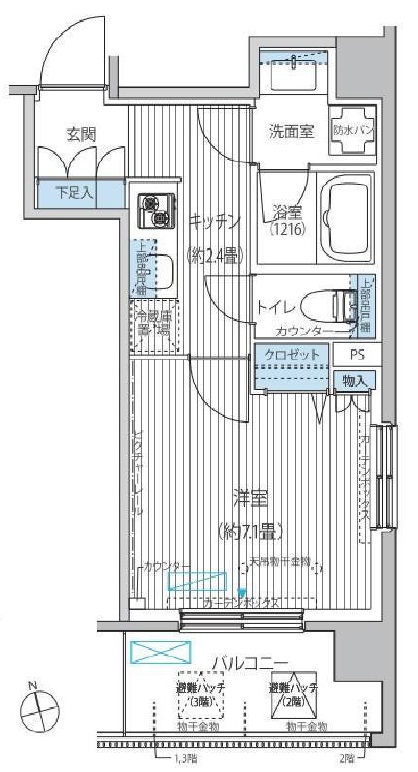 ｃｉｅｌｌｅ自由が丘203の間取り